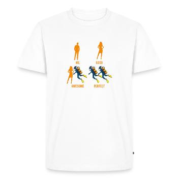 Diver Funny Diving Office Diver - Men's Premium Organic T-Shirt - white - Front - Nico (187cm)