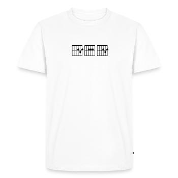 Guitarist Father Best Dad Ever D A D Chord Guitar - Men's Premium Organic T-Shirt - white - Front - Nico (187cm)