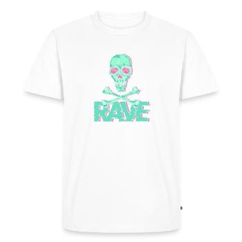 Rave Techno - Men's Premium Organic T-Shirt - white - Front - Nico (187cm)
