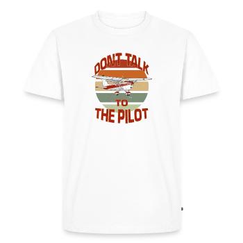 Rétro pilote pilote pilotes - T-shirt Premium bio Homme - blanc - Devant - Nico (187cm)