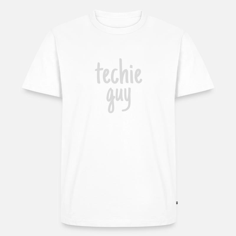 Technikfreak Guy - Männer Premium Bio T-Shirt - Weiß