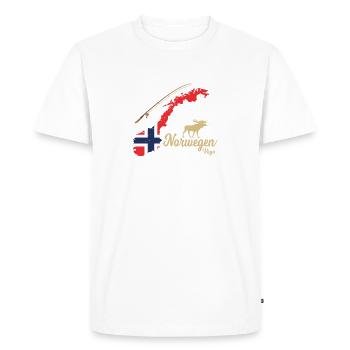 Norway Vega Fishing Scandinavia Motifs - Men's Premium Organic T-Shirt - white - Front - Nico (187cm)