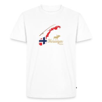 Norway Lofoten Fishing Scandinavia Motifs - Men's Premium Organic T-Shirt - white - Front - Nico (187cm)