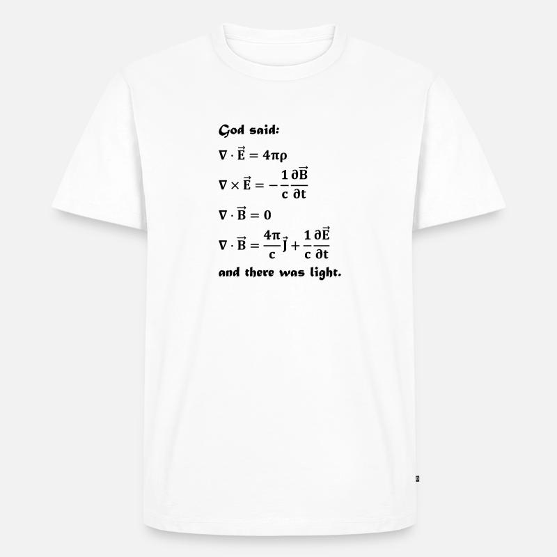 Physics Formula Equations Physicist Gift - Men's Premium Organic T-Shirt - white