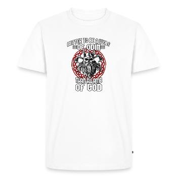 Viking Odin Mythologie germanique Le guerrier d’Odin - T-shirt Premium bio Homme - blanc - Devant - Nico (187cm)