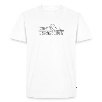 Personnel du service aux chats Mignon Propriétaire de chat Chats - T-shirt Premium bio Homme - blanc - Devant - Nico (187cm)
