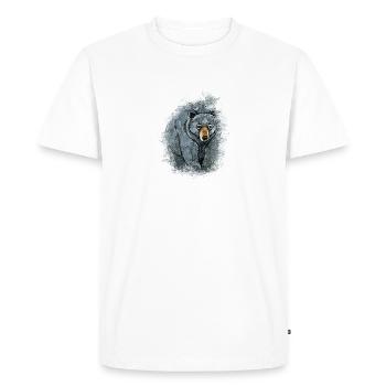 Ours noir américain - T-shirt Premium bio Homme - blanc - Devant - Nico (187cm)