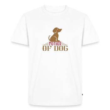 Mère de chien - T-shirt Premium bio Homme - blanc - Devant - Nico (187cm)
