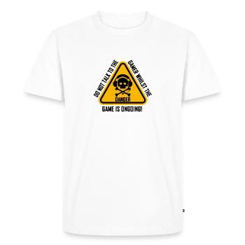 Ne pas déranger les joueurs joueurs - T-shirt Premium bio Homme - blanc - Devant - Nico (187cm)
