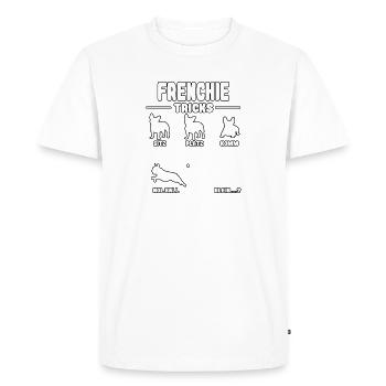 Drôle Français Bulldog Frenchie Dogs - T-shirt Premium bio Homme - blanc - Devant - Nico (187cm)