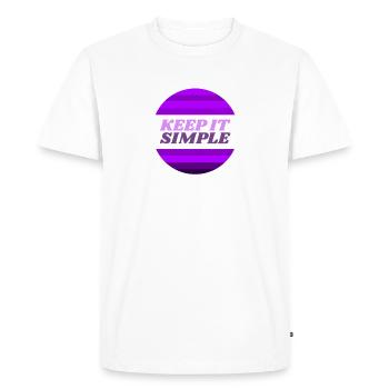 Keep it Simple - Men's Premium Organic T-Shirt - white - Front - Nico (187cm)