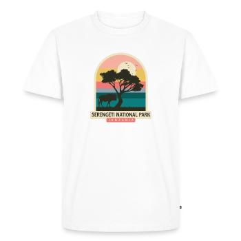 Parc national du Serengeti - Tanzanie - T-shirt Premium bio Homme - blanc - Devant - Nico (187cm)