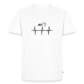 Kiteboarding Puls - Männer Premium Bio T-Shirt - Weiß - Vorne - Nico (187cm)
