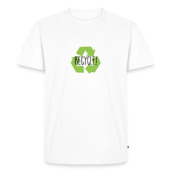Écologie - T-shirt Premium bio Homme - blanc - Devant - Nico (187cm)
