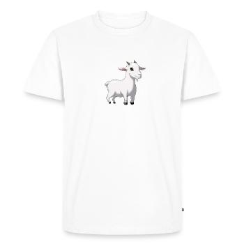 Happy Animals Happy Goat - Men's Premium Organic T-Shirt - white - Front - Nico (187cm)