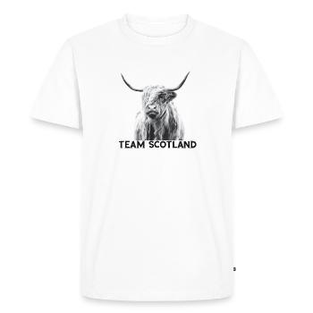 Écosse - T-shirt Premium bio Homme - blanc - Devant - Nico (187cm)