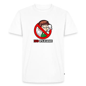 Fumer, non s’il vous plaît - Journée mondiale sans tabac - T-shirt Premium bio Homme - blanc - Devant - Nico (187cm)