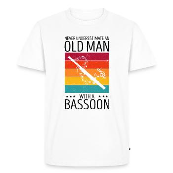 Bassoniste pour orchestre de basson et bassoniste - T-shirt Premium bio Homme - blanc - Devant - Nico (187cm)