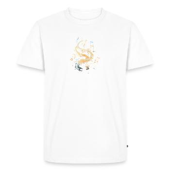 Music Flows - Men's Premium Organic T-Shirt - white - Front - Nico (187cm)