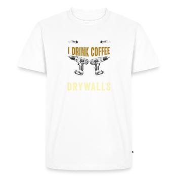 Drywall Installer Drywaller Drywall Finisher - Men's Premium Organic T-Shirt - white - Front - Nico (187cm)