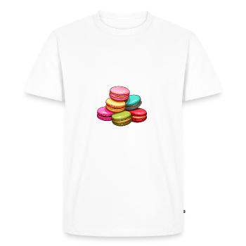 Macarons Cookies Baker French Dessert Funny - Men's Premium Organic T-Shirt - white - Front - Nico (187cm)