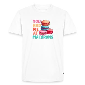 Macarons Cookies Baker French Dessert Funny - Men's Premium Organic T-Shirt - white - Front - Nico (187cm)