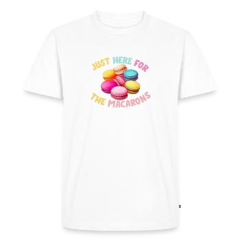 Macarons Cookies Baker French Dessert Funny - Men's Premium Organic T-Shirt - white - Front - Nico (187cm)