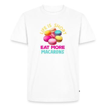 Macarons Cookies Baker French Dessert Funny - Men's Premium Organic T-Shirt - white - Front - Nico (187cm)
