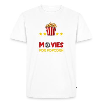 Critique de cinéma Cinéphile Cinéphile Amant Drôle Critique - T-shirt Premium bio Homme - blanc - Devant - Nico (187cm)