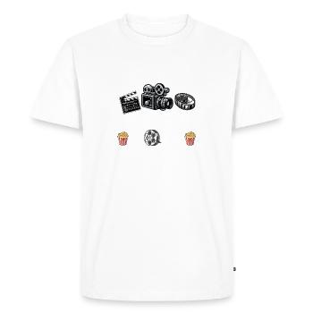 Critique de cinéma Cinéphile Cinéphile Amant Drôle Critique - T-shirt Premium bio Homme - blanc - Devant - Nico (187cm)