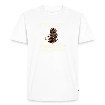 Critique de cinéma Cinéphile Cinéphile Amant Drôle Critique - T-shirt Premium bio Homme - blanc - Devant - Nico (187cm)