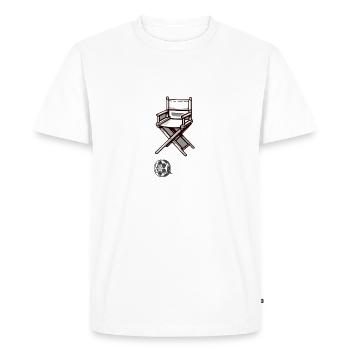 Critique de cinéma Cinéphile Cinéphile Amant Drôle Critique - T-shirt Premium bio Homme - blanc - Devant - Nico (187cm)