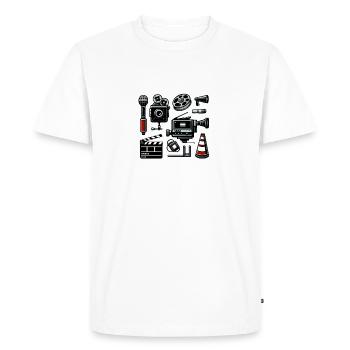 Critique de cinéma Cinéphile Cinéphile Amant Drôle Critique - T-shirt Premium bio Homme - blanc - Devant - Nico (187cm)