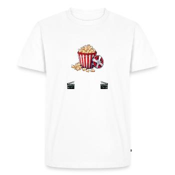 Critique de cinéma Cinéphile Cinéphile Amant Drôle Critique - T-shirt Premium bio Homme - blanc - Devant - Nico (187cm)