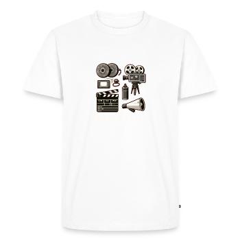 Critique de cinéma Cinéphile Cinéphile Amant Drôle Critique - T-shirt Premium bio Homme - blanc - Devant - Nico (187cm)