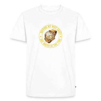 Horloger Collectionneur Horloger Collectionneur de montres - T-shirt Premium bio Homme - blanc - Devant - Nico (187cm)