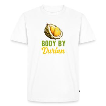 Durian Fruit Lover Drôle Durio Zibethinus Hommes - T-shirt Premium bio Homme - blanc - Devant - Nico (187cm)
