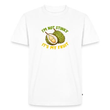 Durian Fruit Lover Funny Durio Zibethinus Men - Men's Premium Organic T-Shirt - white - Front - Nico (187cm)