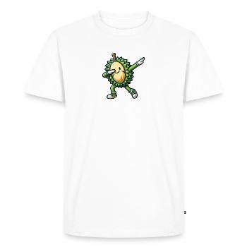 Durian Fruit Lover Drôle Durio Zibethinus Hommes - T-shirt Premium bio Homme - blanc - Devant - Nico (187cm)