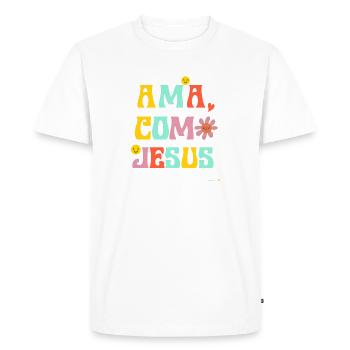 Camiseta Cristiana Para Mujer En Espanol Spanish - Men's Premium Organic T-Shirt - white - Front - Nico (187cm)