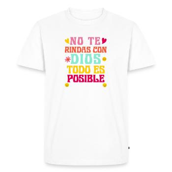Camiseta Cristiana Para Mujer En Espanol Spanish - Men's Premium Organic T-Shirt - white - Front - Nico (187cm)