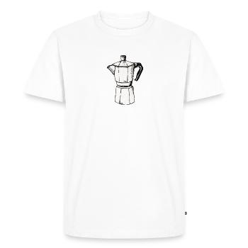 Drôles de chemises espagnoles Cafecito Cafe Español - T-shirt Premium bio Homme - blanc - Devant - Nico (187cm)