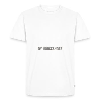 Drôle de maréchal-ferrant fers à cheval Installateur de sabots de chevaux - T-shirt Premium bio Homme - blanc - Devant - Nico (187cm)