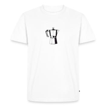 Drôles de chemises espagnoles Cafecito Cafe Español - T-shirt Premium bio Homme - blanc - Devant - Nico (187cm)