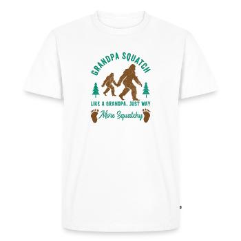 Bigfoot Sasquatch Pour Hommes Femmes Garçons Filles Drôle - T-shirt Premium bio Homme - blanc - Devant - Nico (187cm)