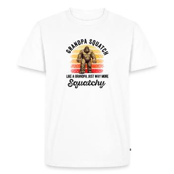 Bigfoot Sasquatch Pour Hommes Femmes Garçons Filles Drôle - T-shirt Premium bio Homme - blanc - Devant - Nico (187cm)