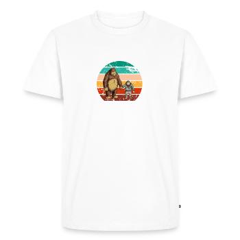 Bigfoot Sasquatch Pour Hommes Femmes Garçons Filles Drôle - T-shirt Premium bio Homme - blanc - Devant - Nico (187cm)