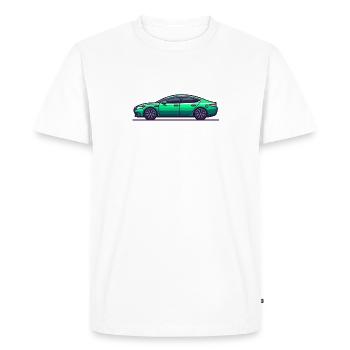 Nouveau Étudiant Conducteur Filles Femmes Maman Fille - T-shirt Premium bio Homme - blanc - Devant - Nico (187cm)