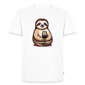 Paresseux mignon - T-shirt Premium bio Homme - blanc - Devant - Nico (187cm)
