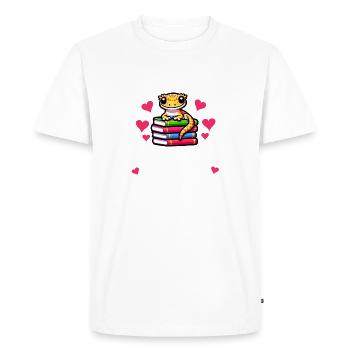Crested Gecko Men Women Lizard Eyelash Gecko - Men's Premium Organic T-Shirt - white - Front - Nico (187cm)